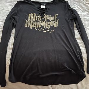 HARRY POTTER mischief managed shirt L